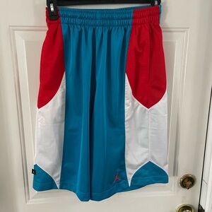 Jordan Teal and White Mesh Shorts Size Medium